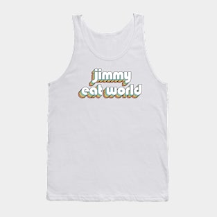 Jimmy Eat World - Retro Rainbow Typography Faded Style Tank Top